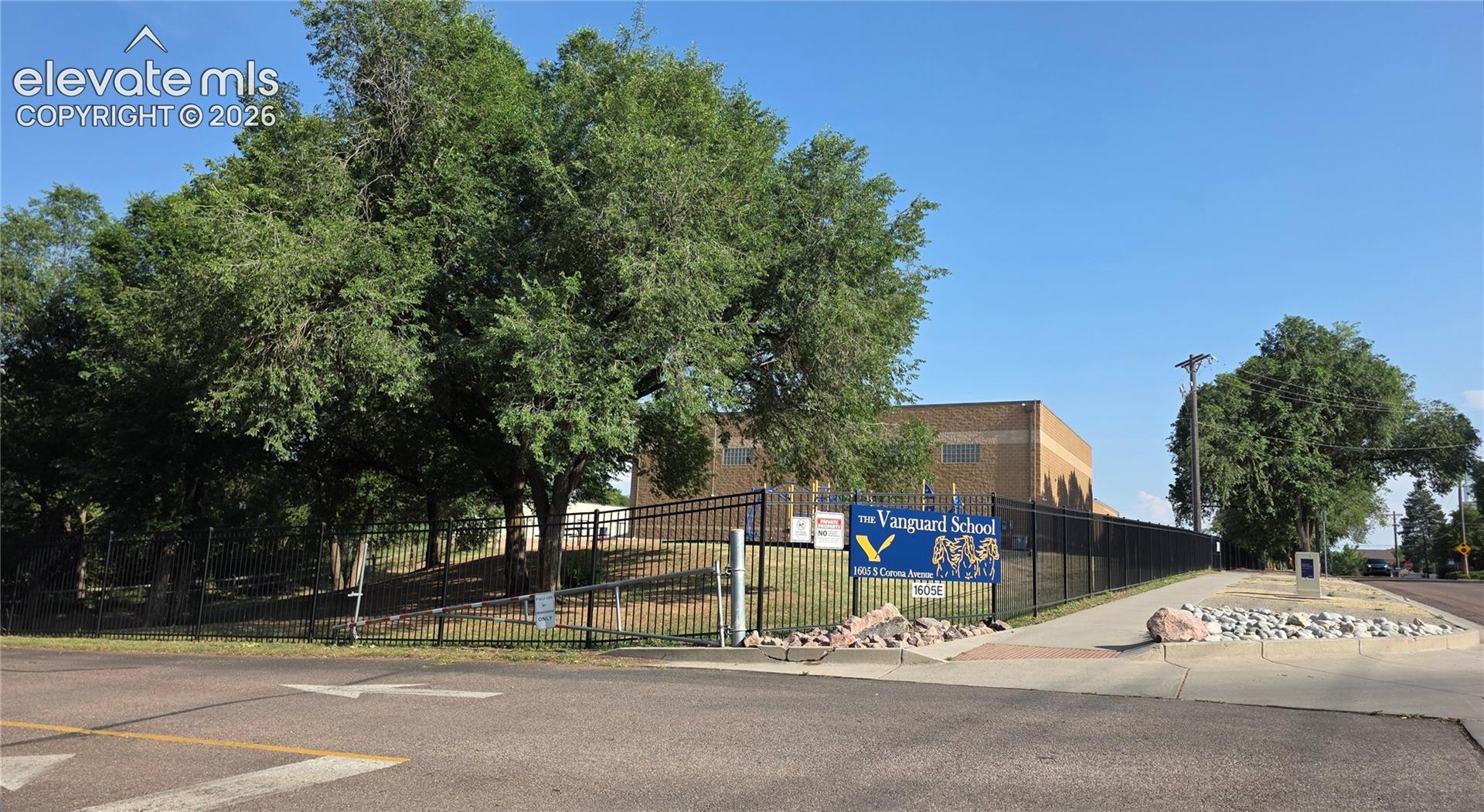 Gate access to The Vanguard High School.