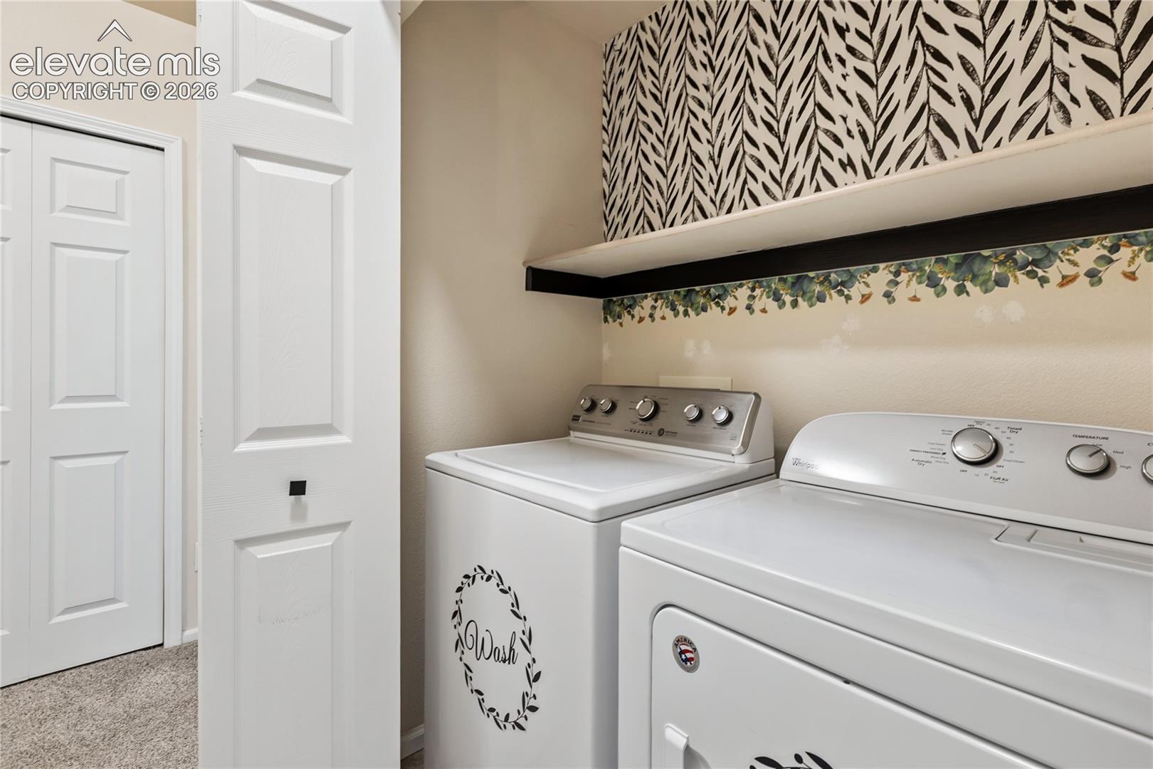 Laundry conveniently located upstairs no hauling clothes up and down! 