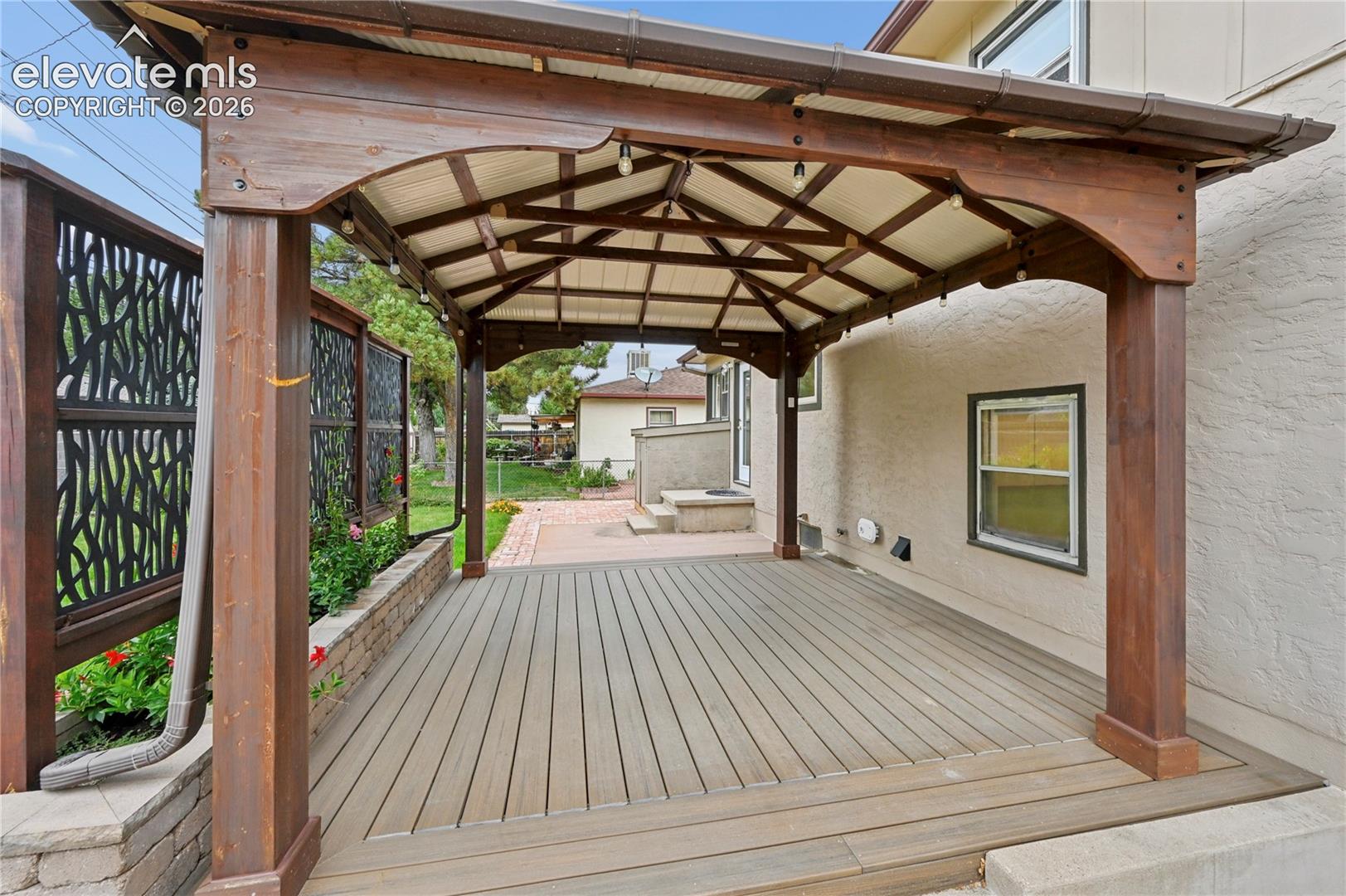 Covered Deck in Backyard