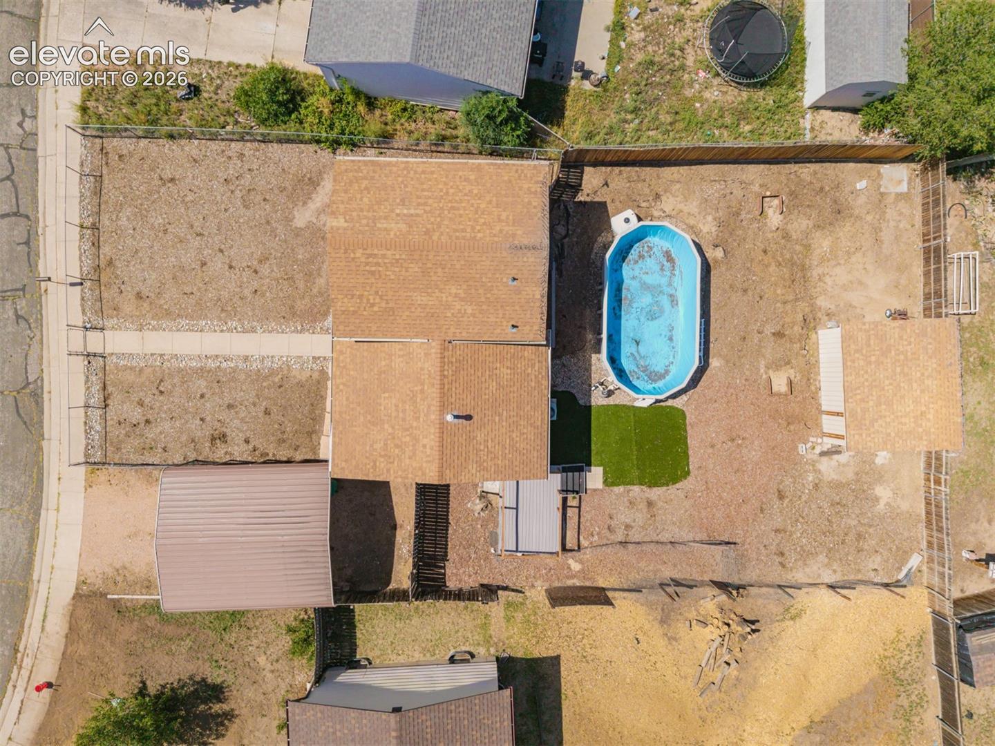 Aerial View of backyard