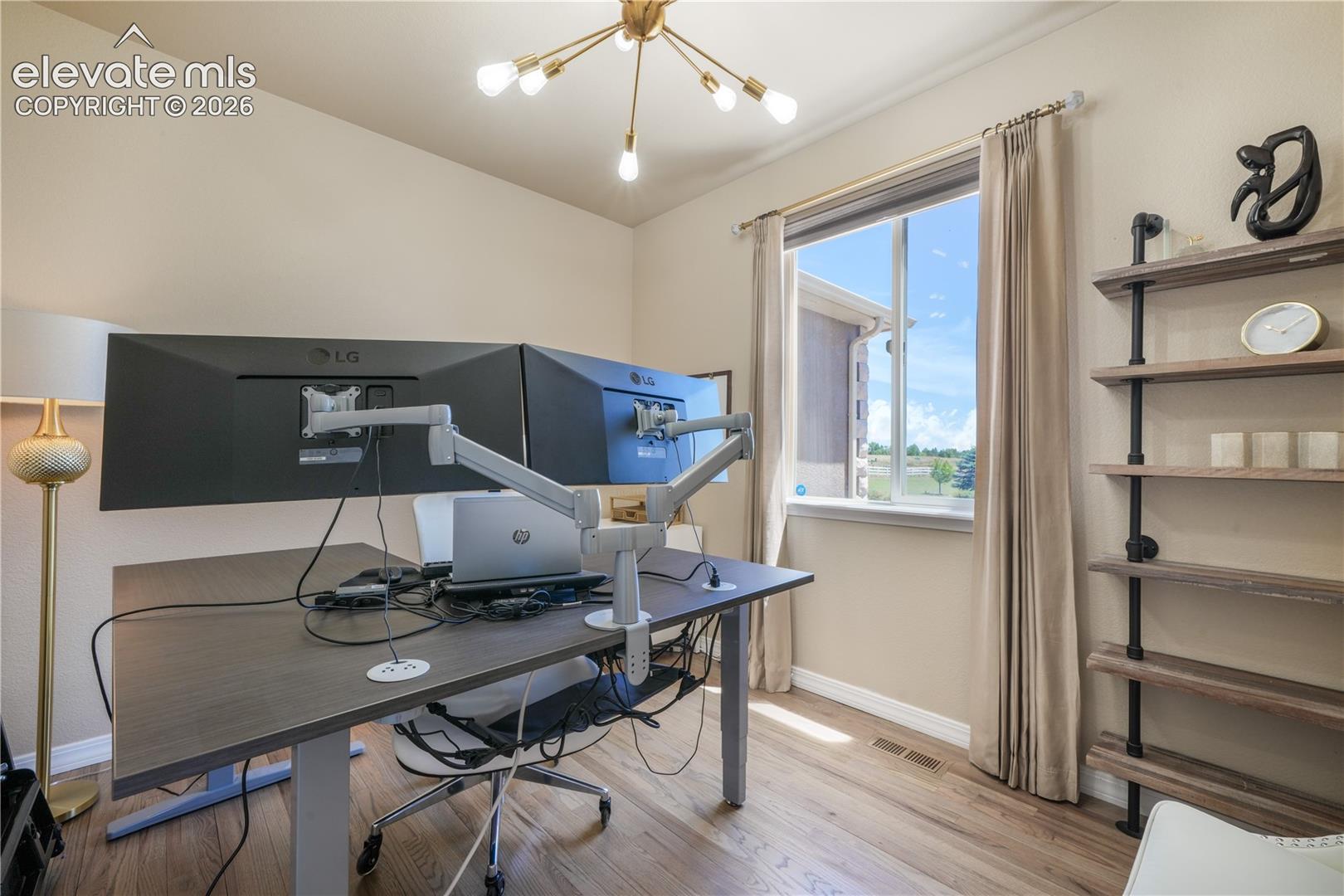 Main Level Office with Barn Doors 
