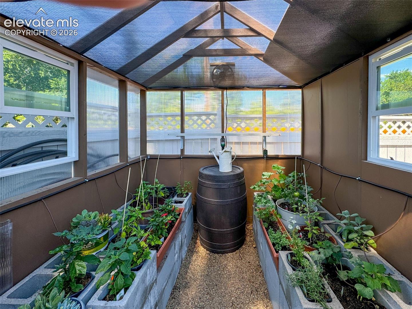 Greenhouse with water and electric