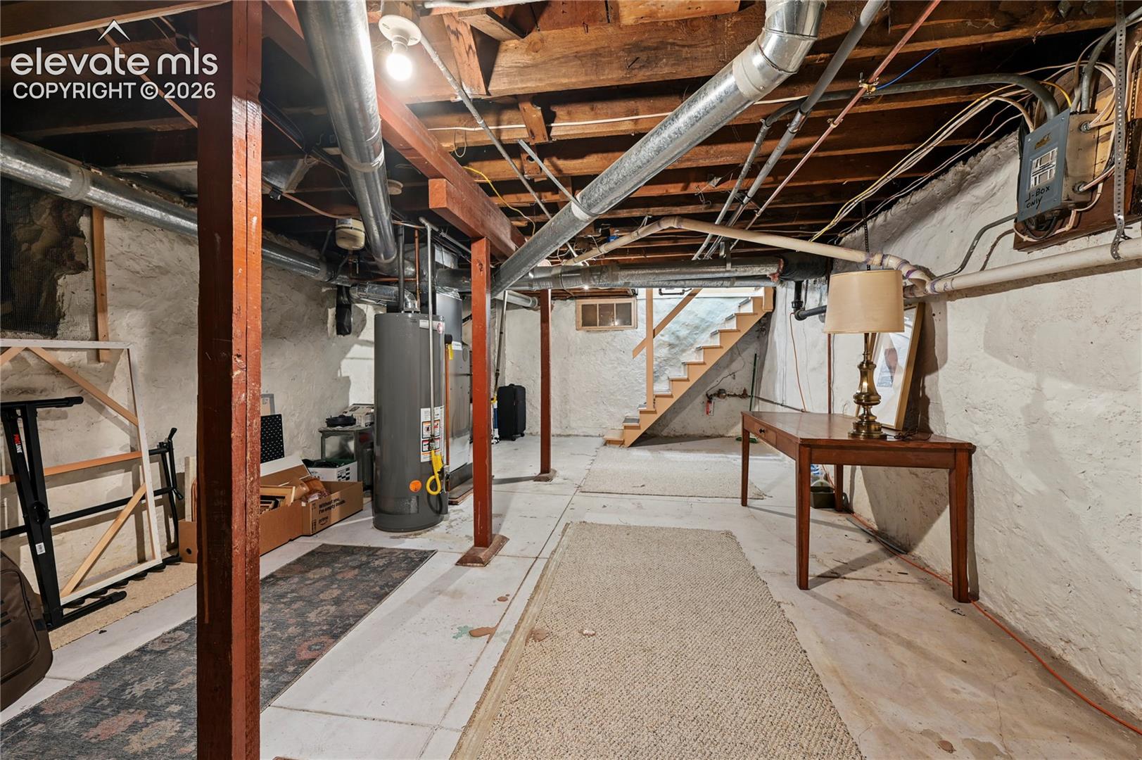 Unfinished Basement and Utilities