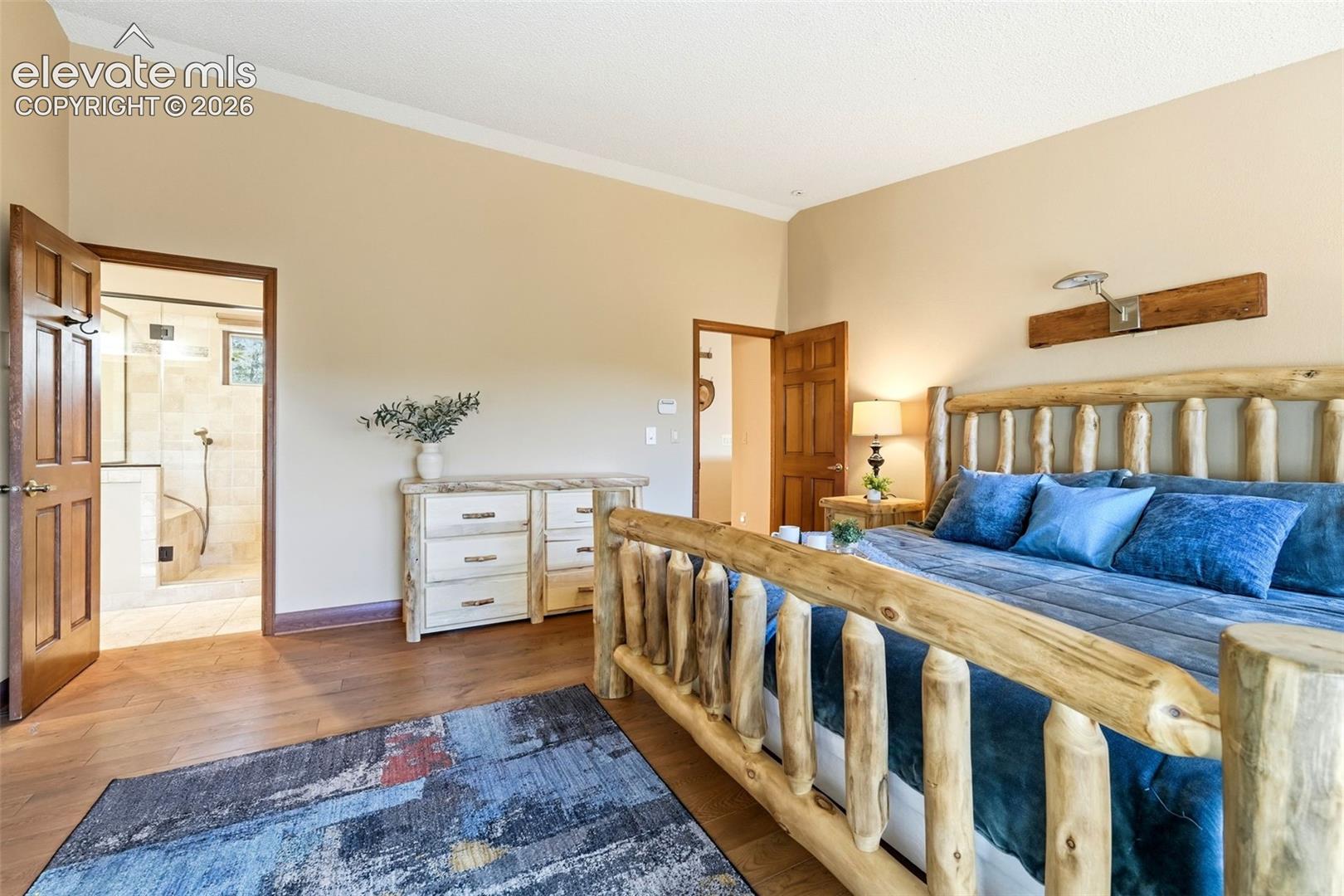 Wood-finish flooring throughout