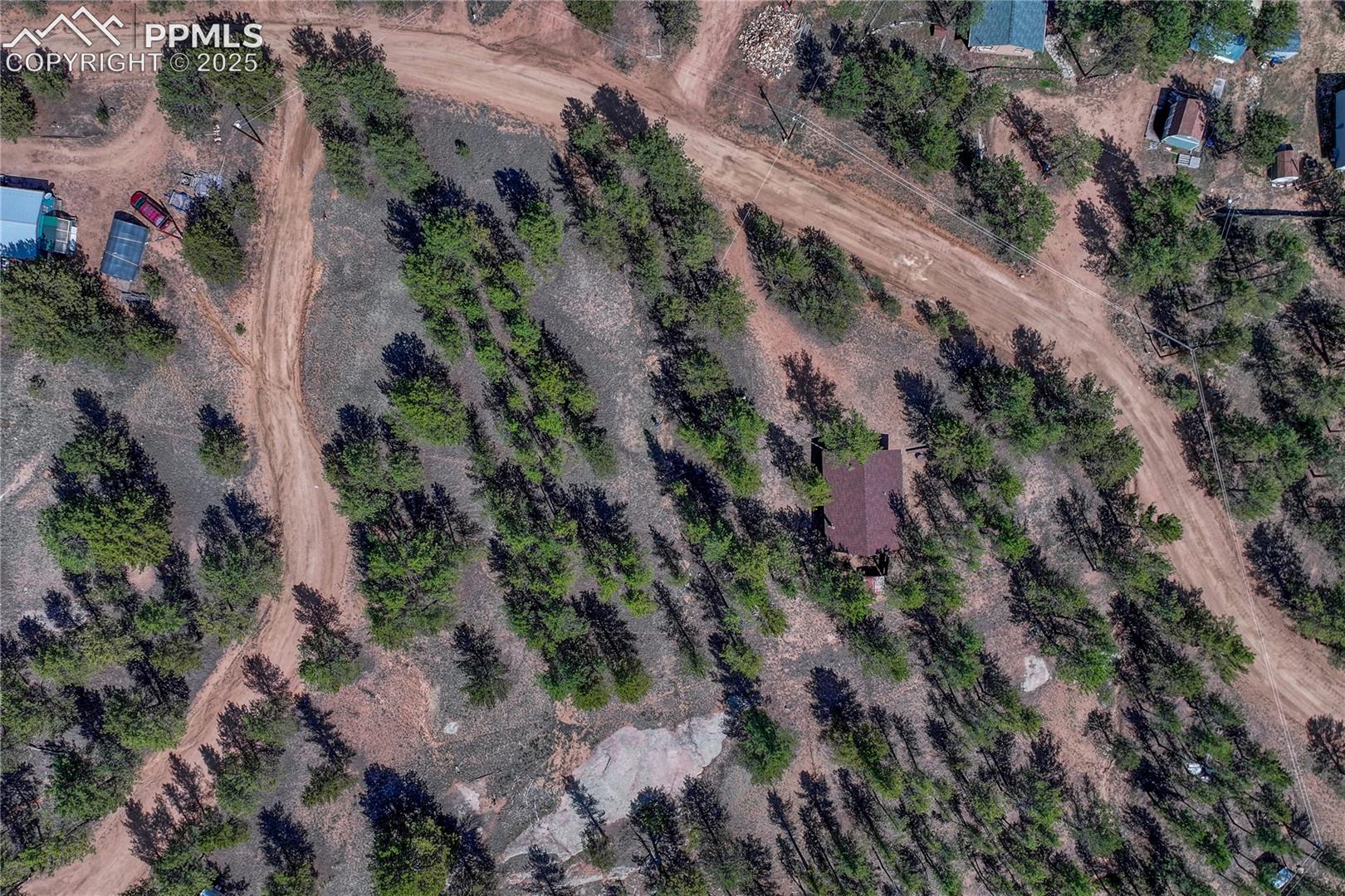 aerial view of lot