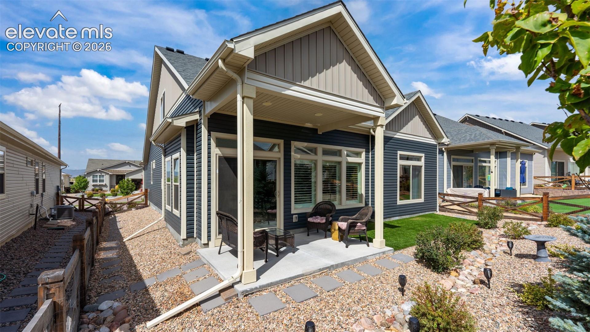 Covered patio.
