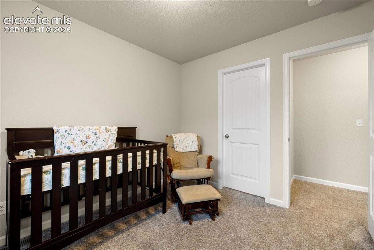 Wall-to-wall carpeting and neutral wall tones