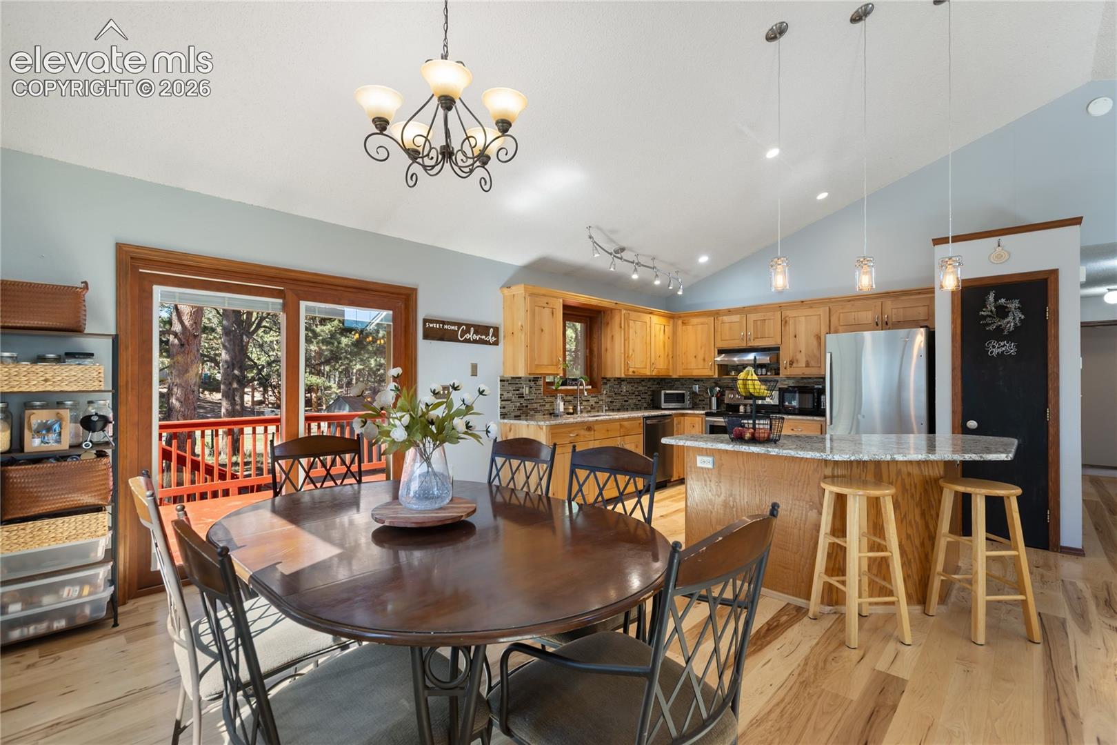 Connect to the dining area with a walk out to that fabulous deck