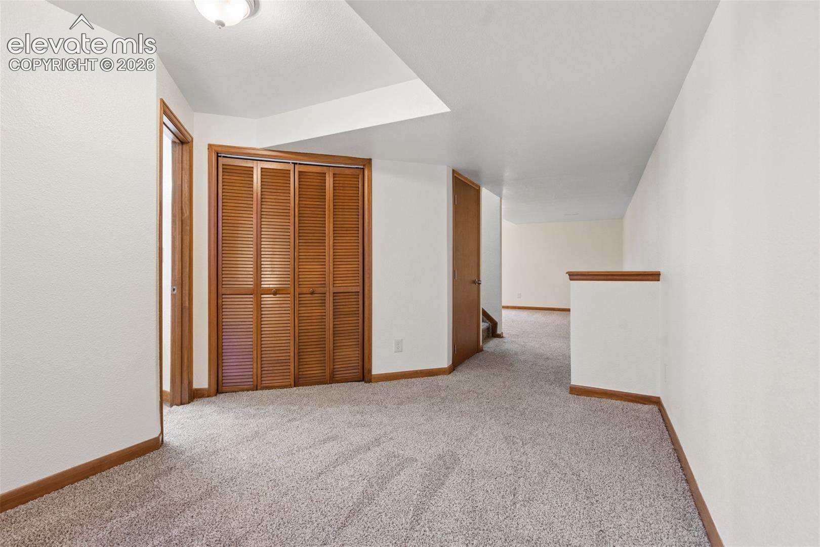 Separate area in family room in basement