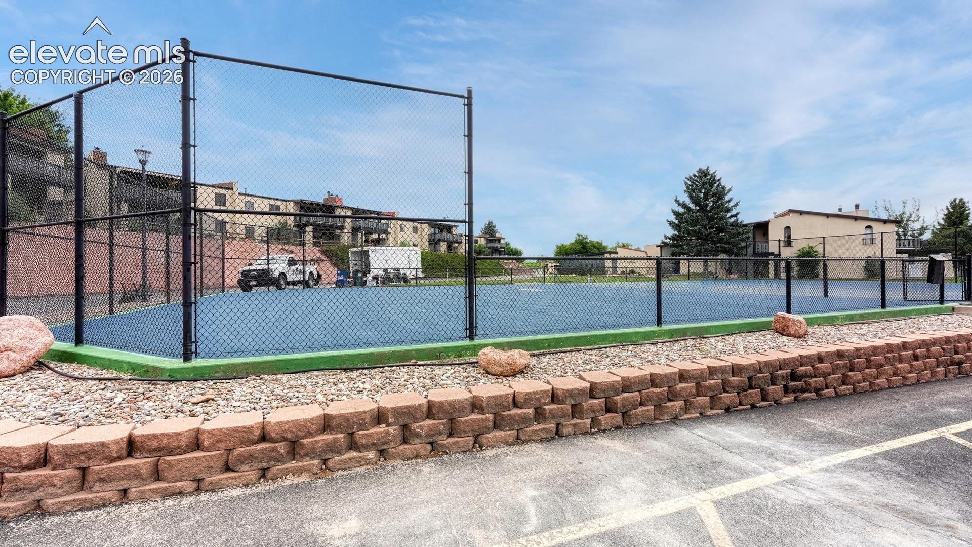 Tennis Court Being Refurbished