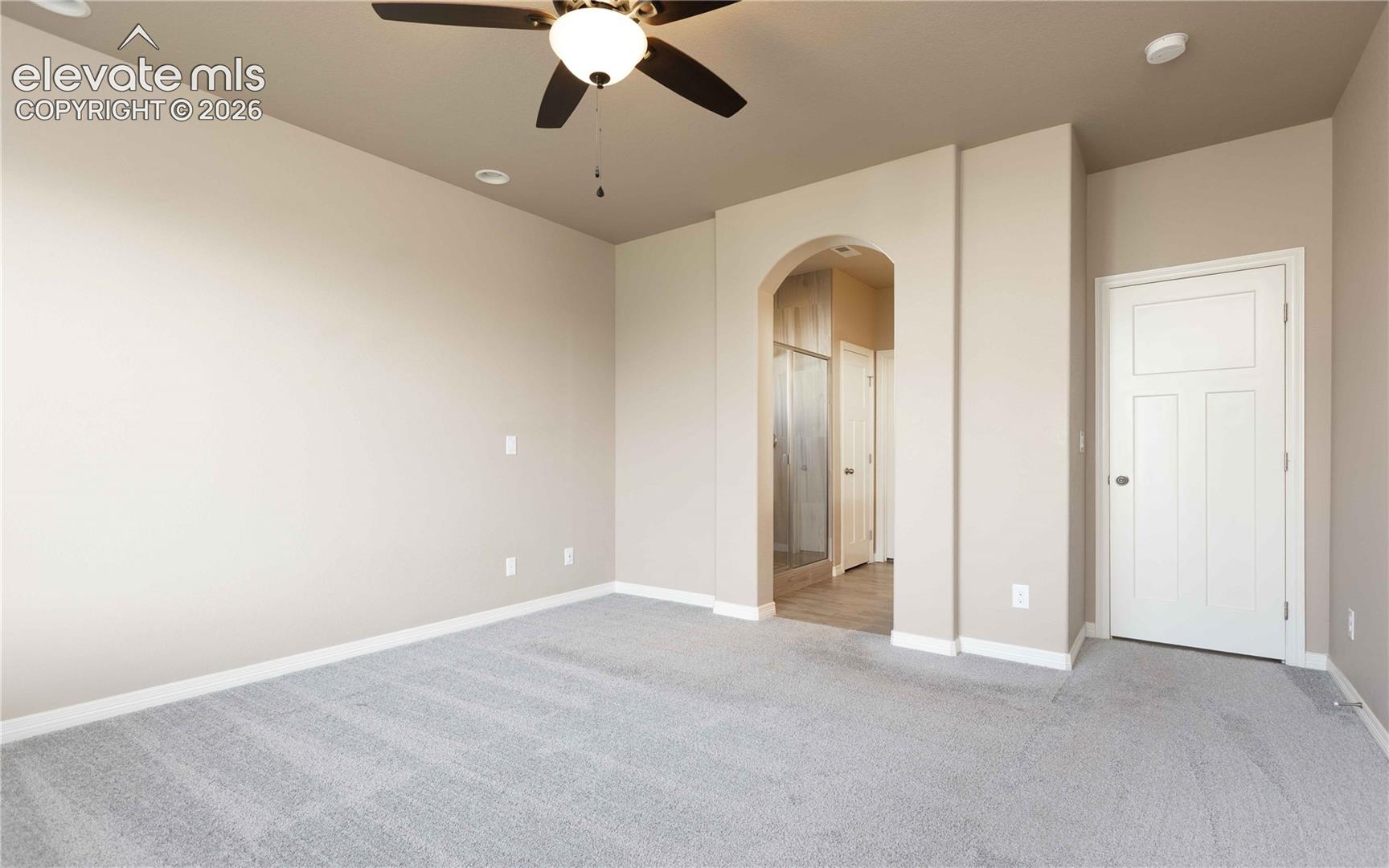 Leads to the connected bathroom and walk in closet