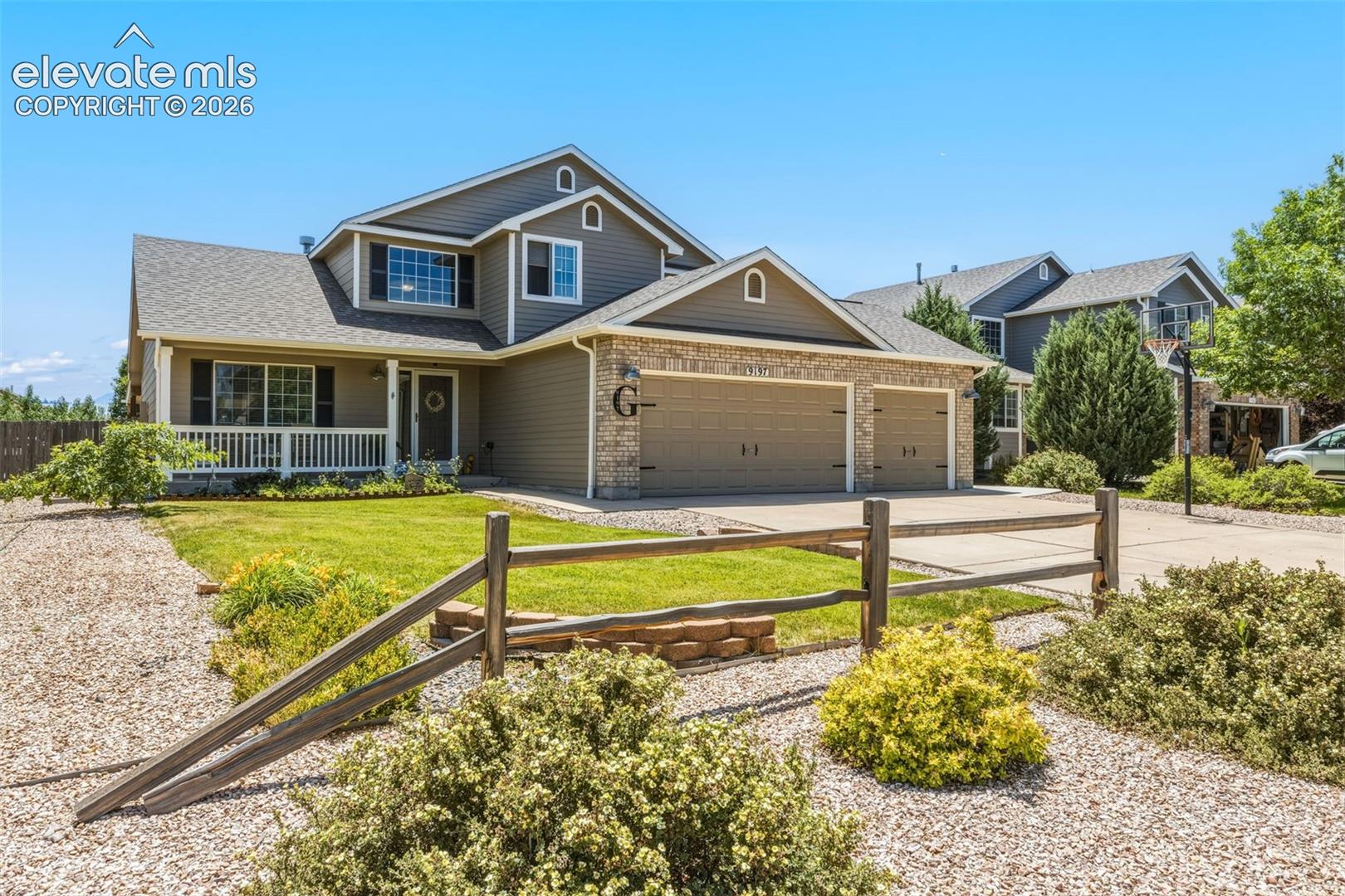 Charming Covered Porch & 3-Car Garage