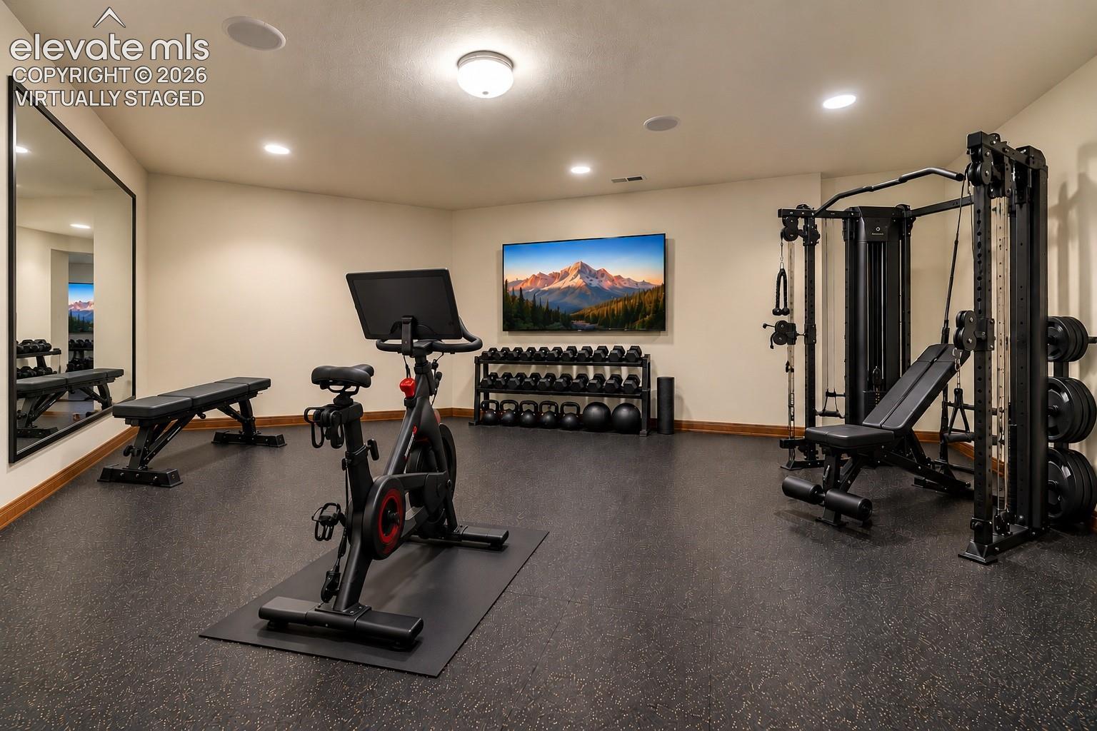 Virtually Staged Bonus  Room in the Basement