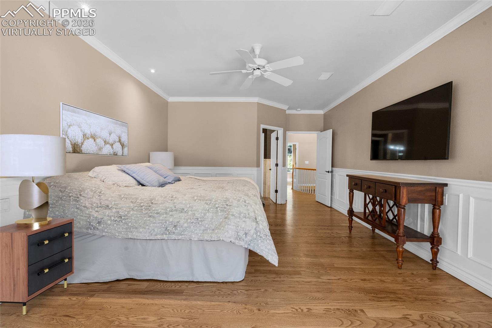 Virtually staged nightstand