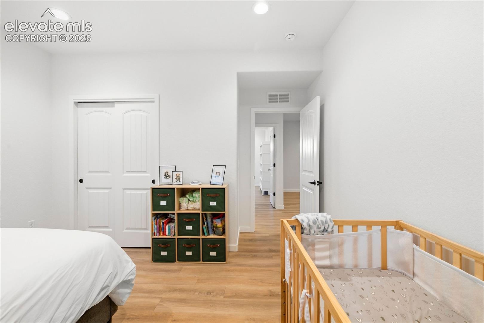 The third bedroom has a double reach-in closet, recessed lighting and LVP floors. 
