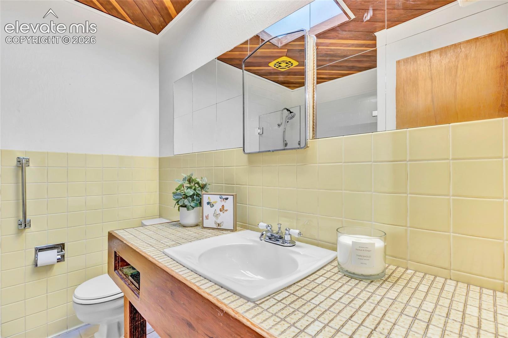 Bathroom with skylight