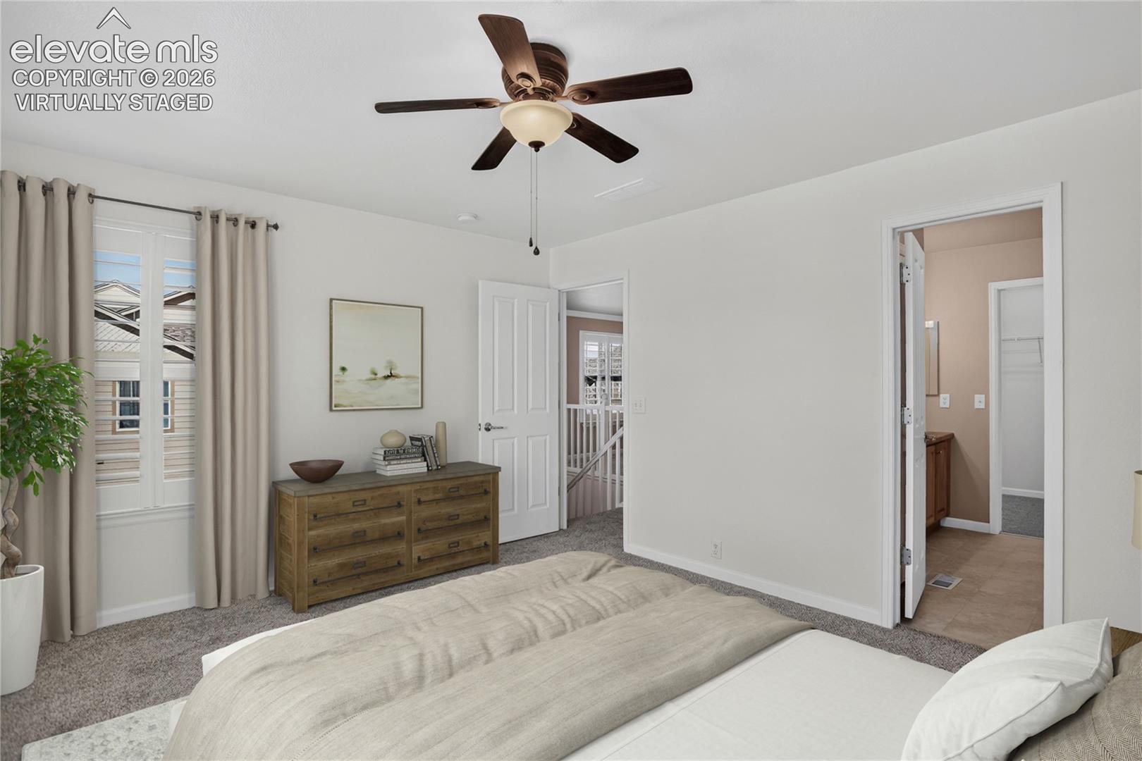 Virtually staged - 2nd bedroom