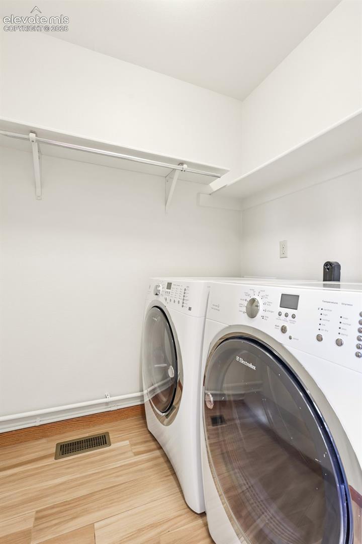 Laundry is off the kitchen.