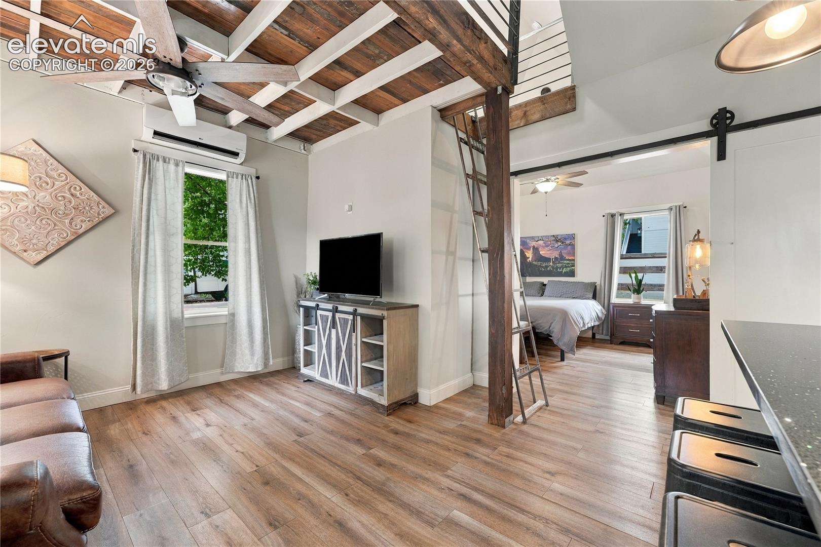 View from entry into One bedroom ADU. 