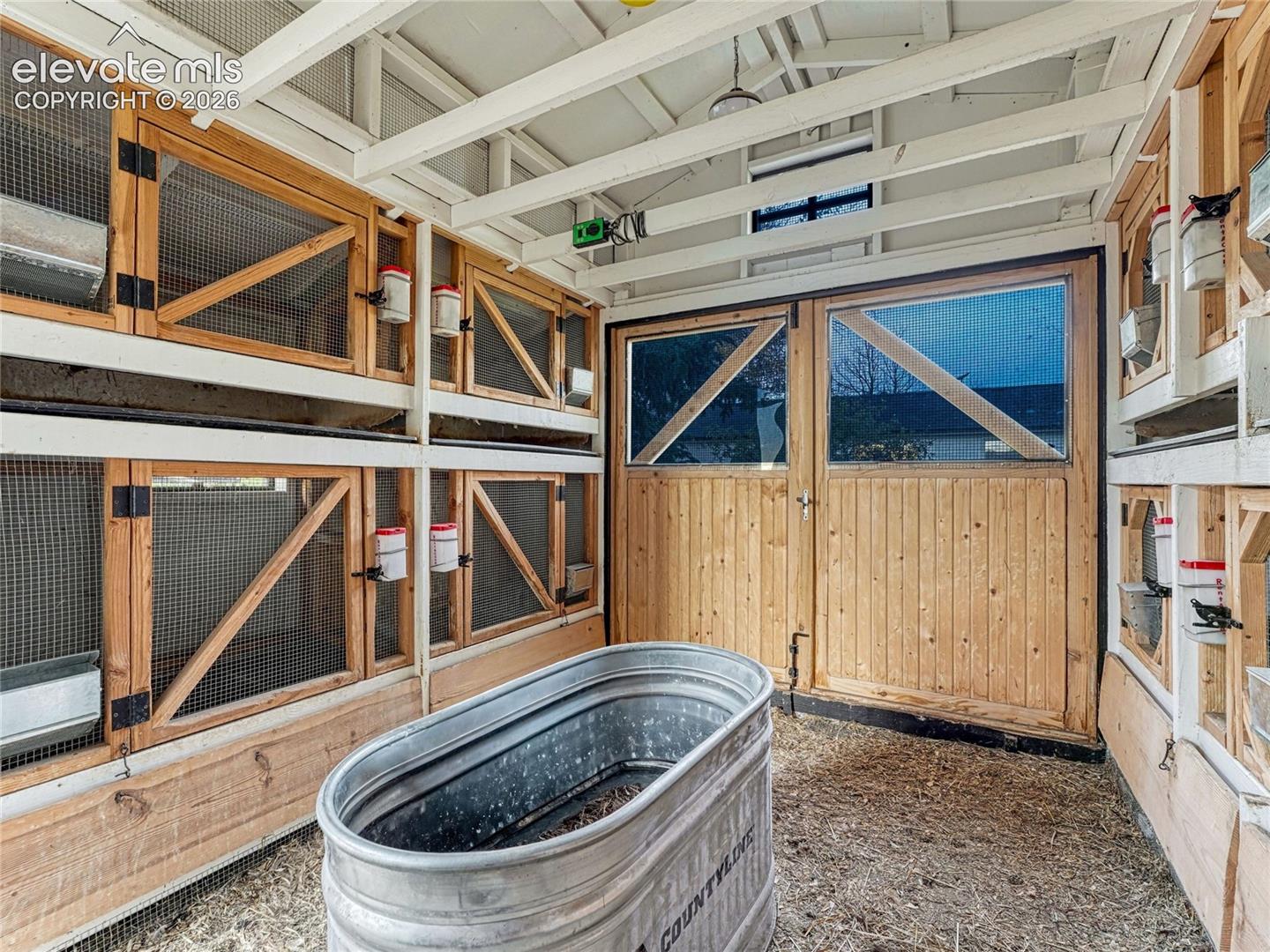 Inside the Bunny Barn.