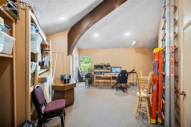 Small room behind sanctuary used for security camera monitoring
