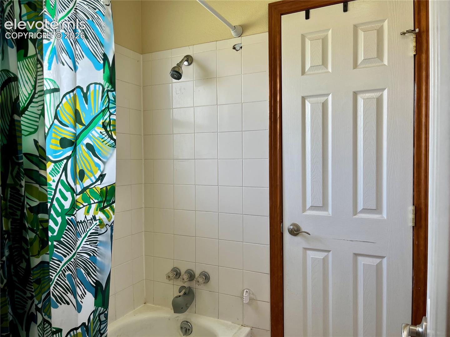 Additional bathing area with tub/shower combo and closet