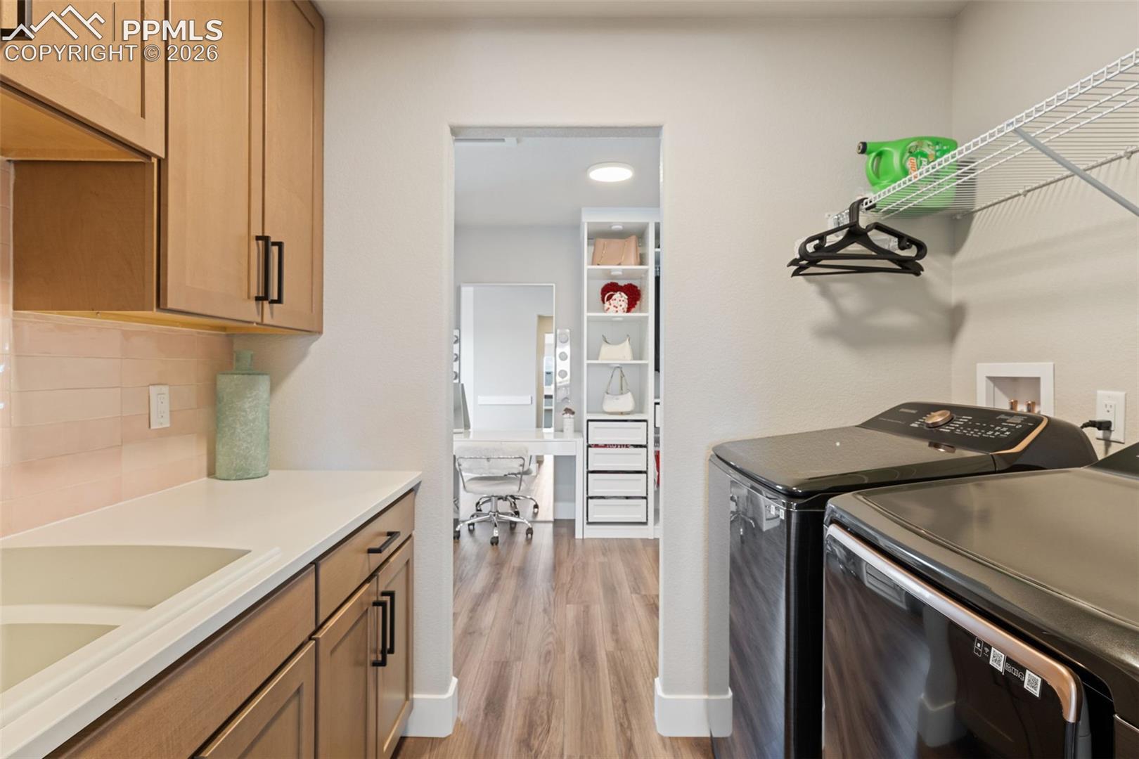 Fantastic Full-Service Laundry Space Connected to Primary Closet