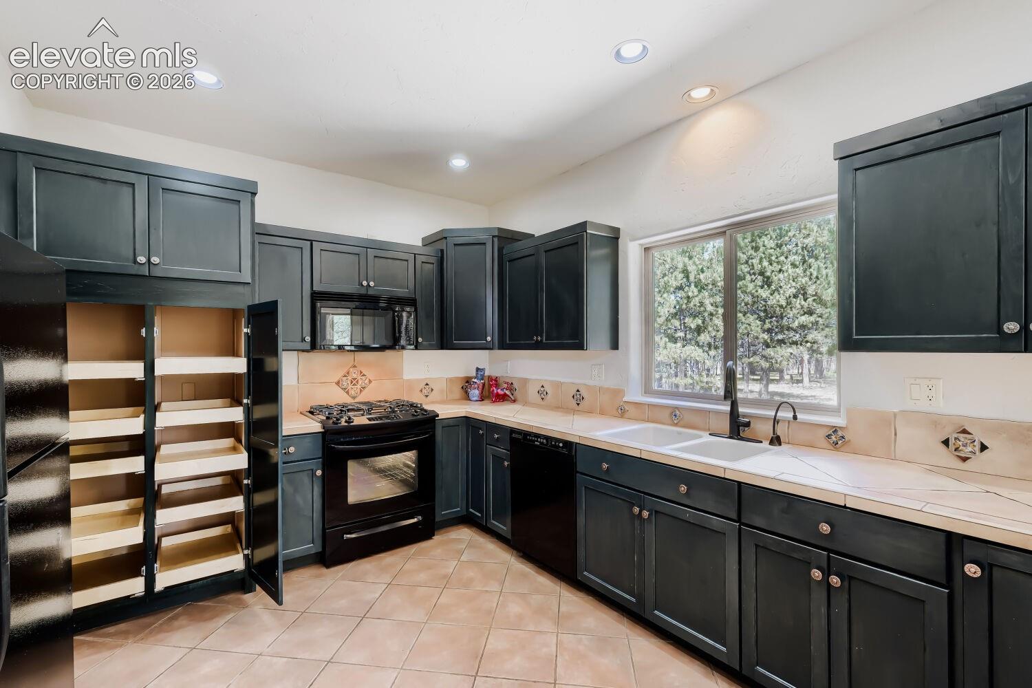 Cabinets are nice dark green