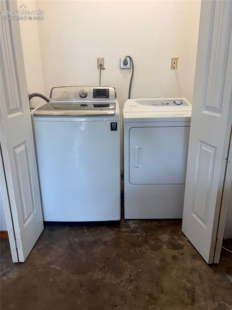 Laundry space with washer and dryer included