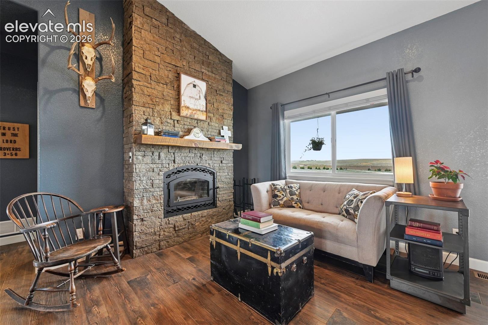 Cozy Living Room with Fireplace