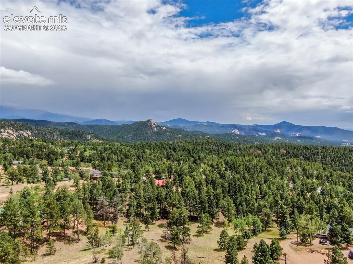 View of the mountains looking west.