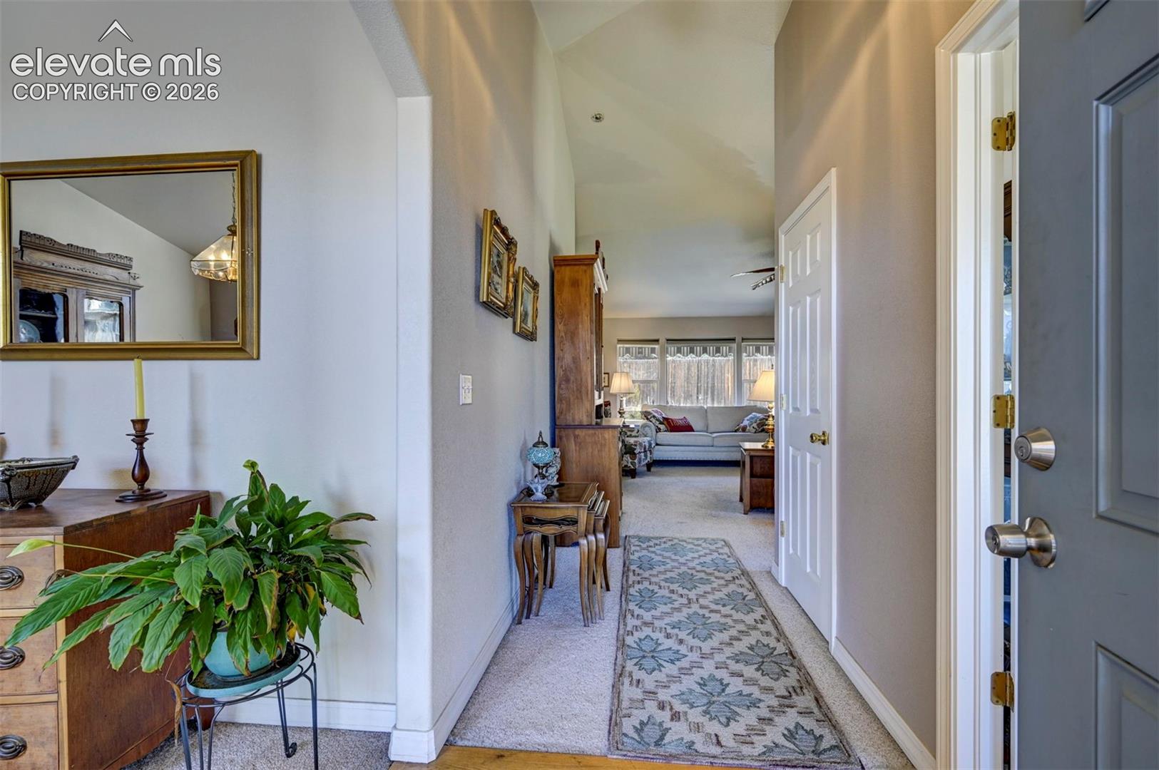 View from the front door leading into the Living Room