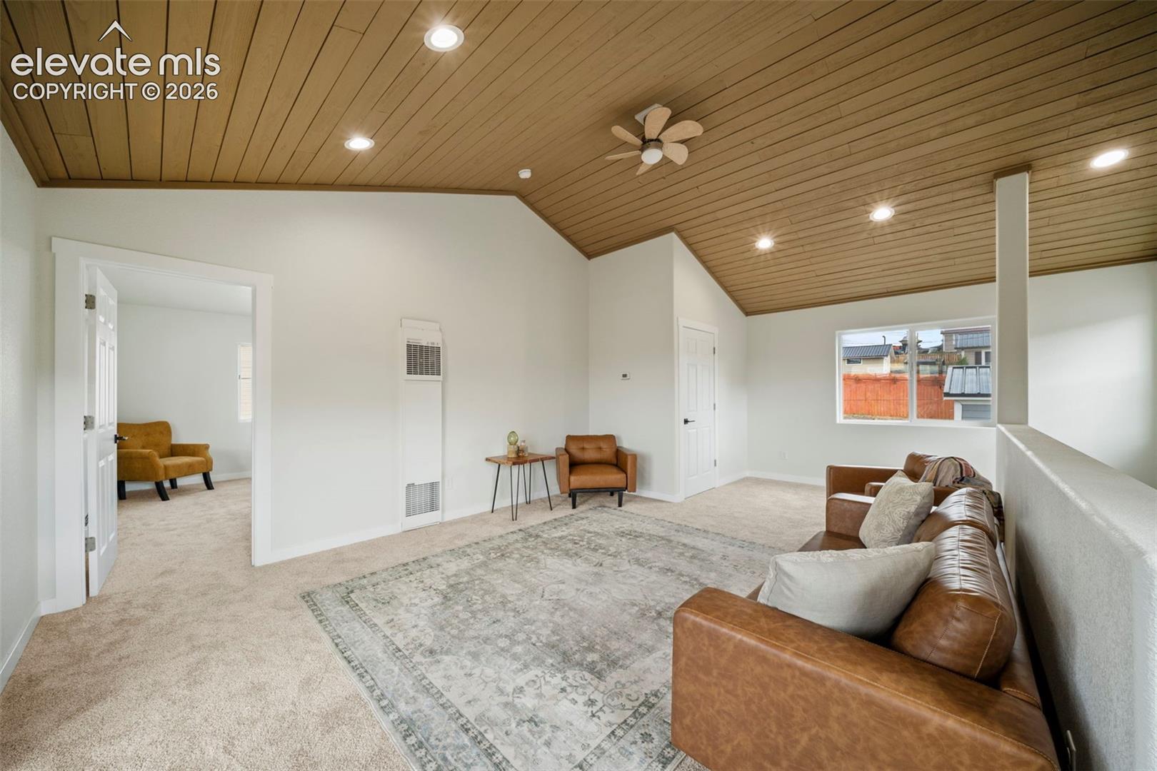 Spacious upper level with tongue-and-groove ceilings