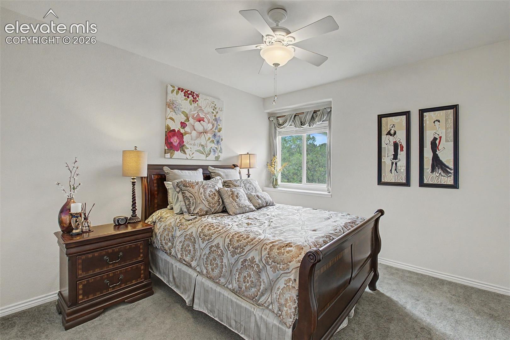 1 of 2 Upper Level Bedrooms with a Nice Sized Closet and Ceiling Fan!