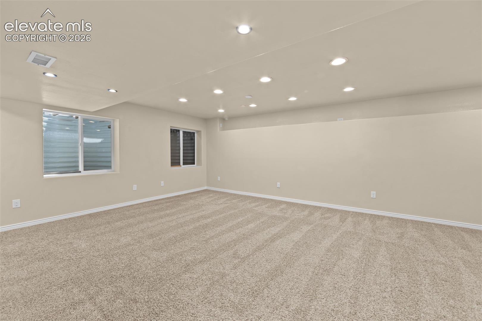 oversize family room with game area