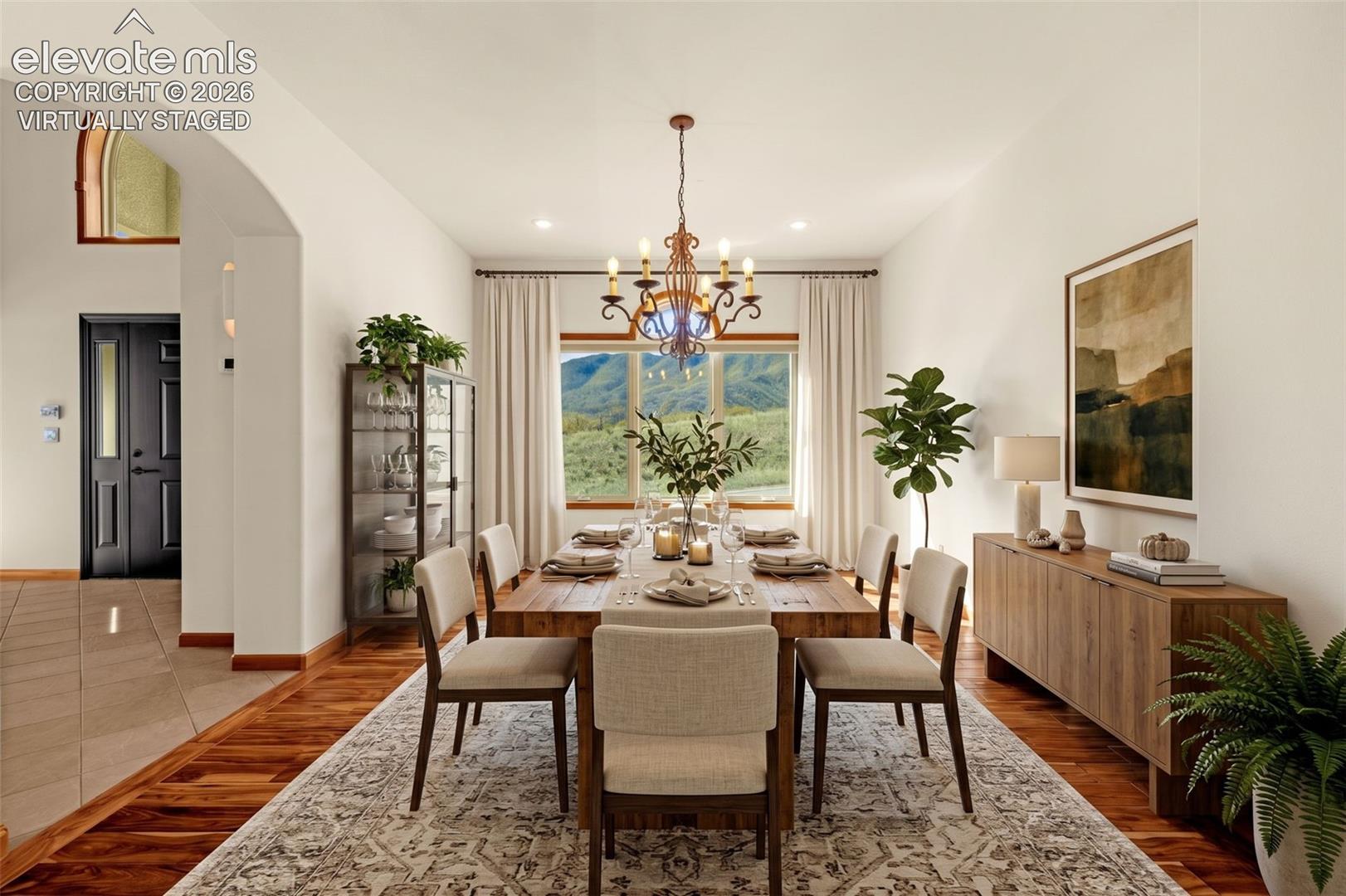 Virtually Staged Dining Room