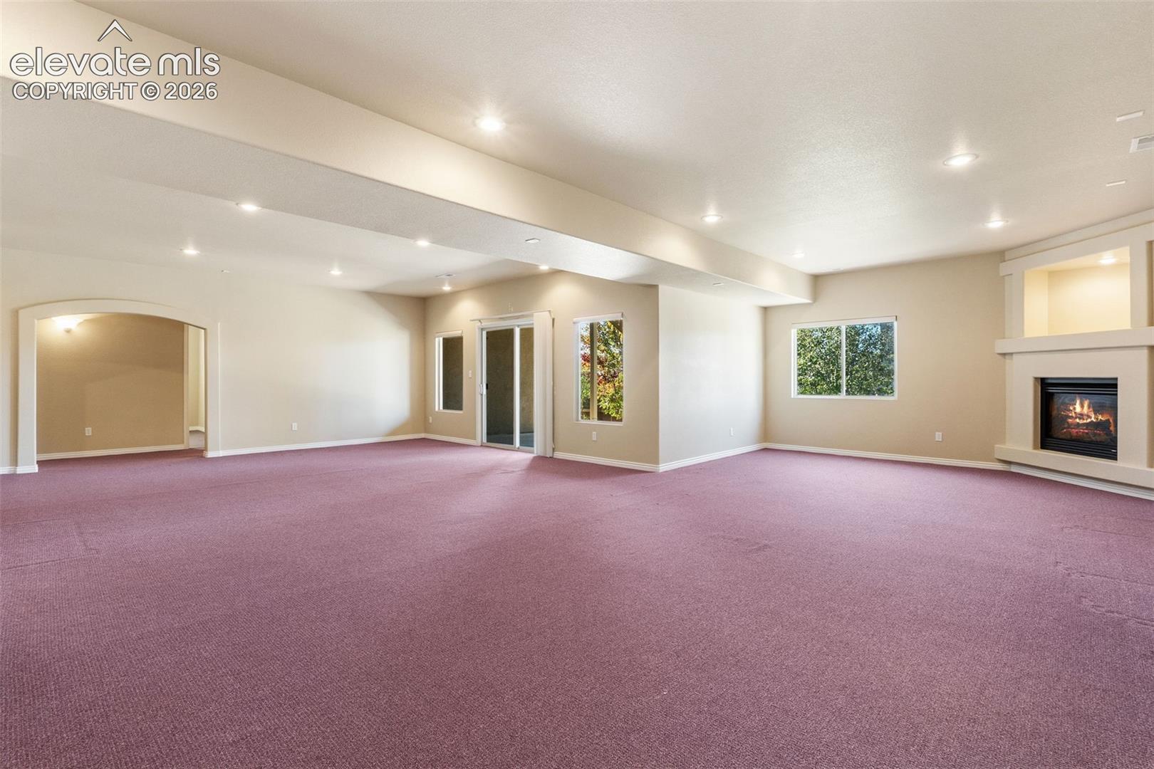 BASEMENT WITH WALK OUT AND FIREPLACE
