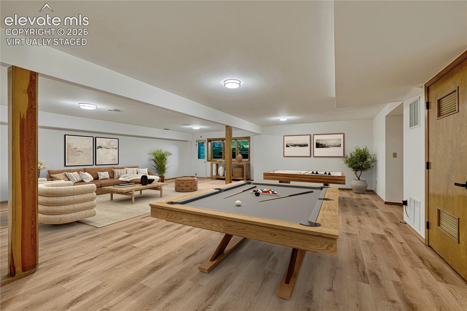 "Virtually Staged" All New LVT Floors, New LED Light Fixtures, New Paint