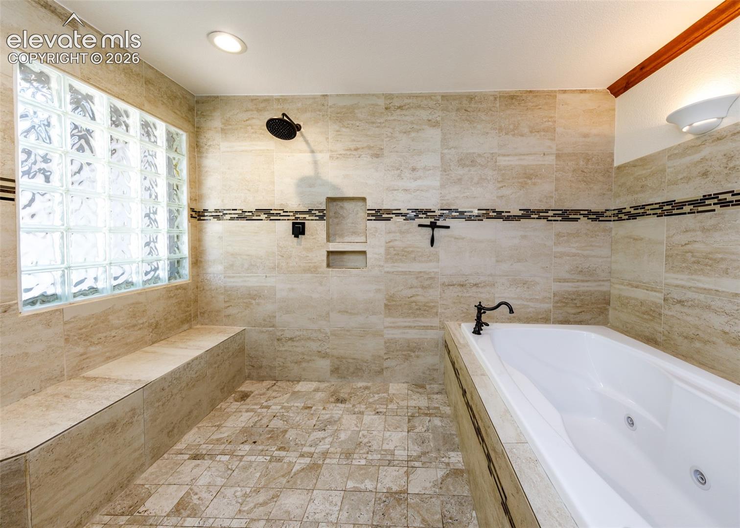 Master bathroom large soaking tub