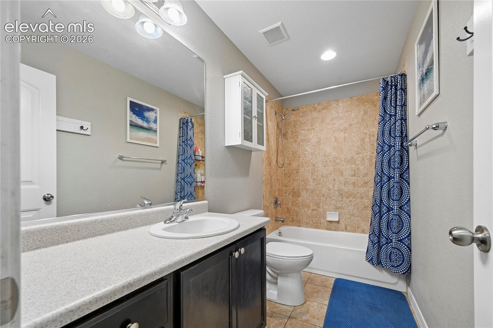 The upstairs full bathroom has extra counter space so that it's easily shareable with both of the extra bedrooms upstairs.  People don't realize that adding a sink deletes some shareable counter space.