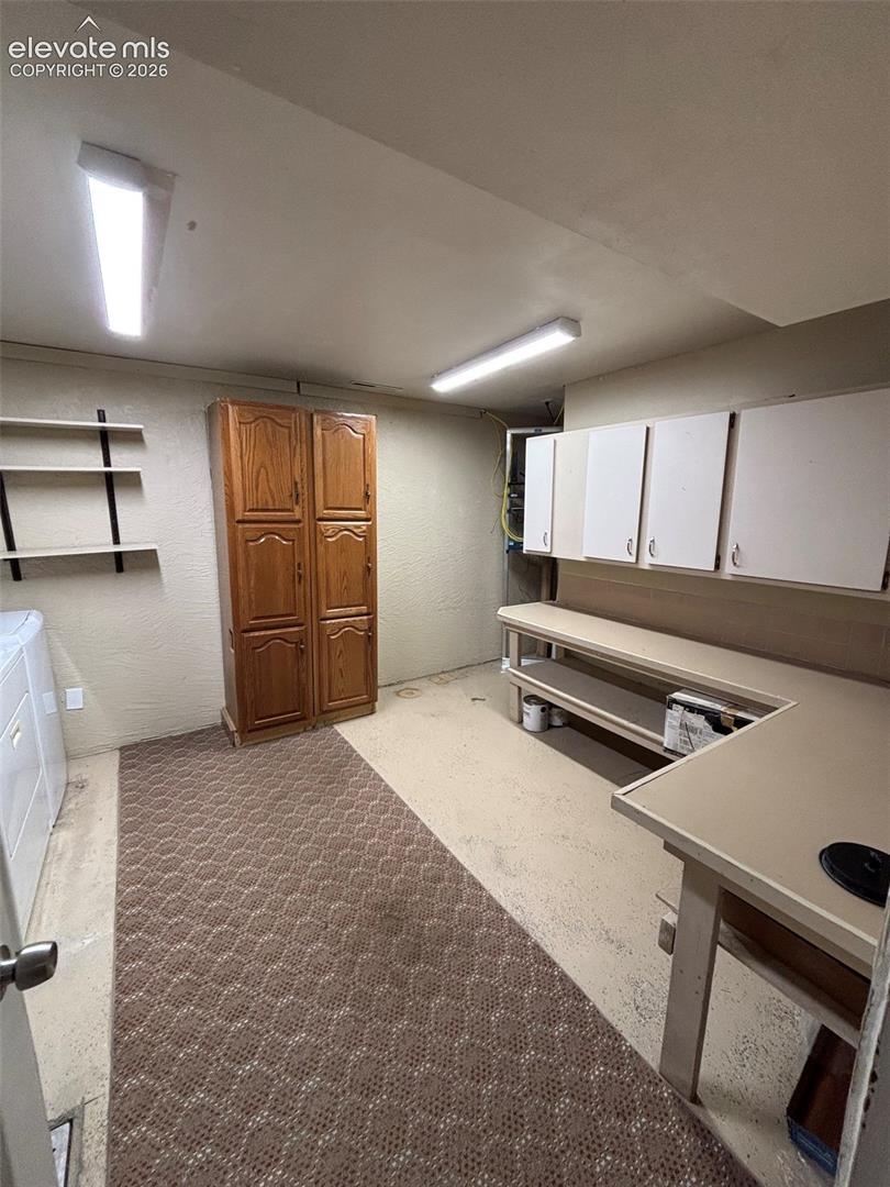 Laundry/Craft and utility room in the basement