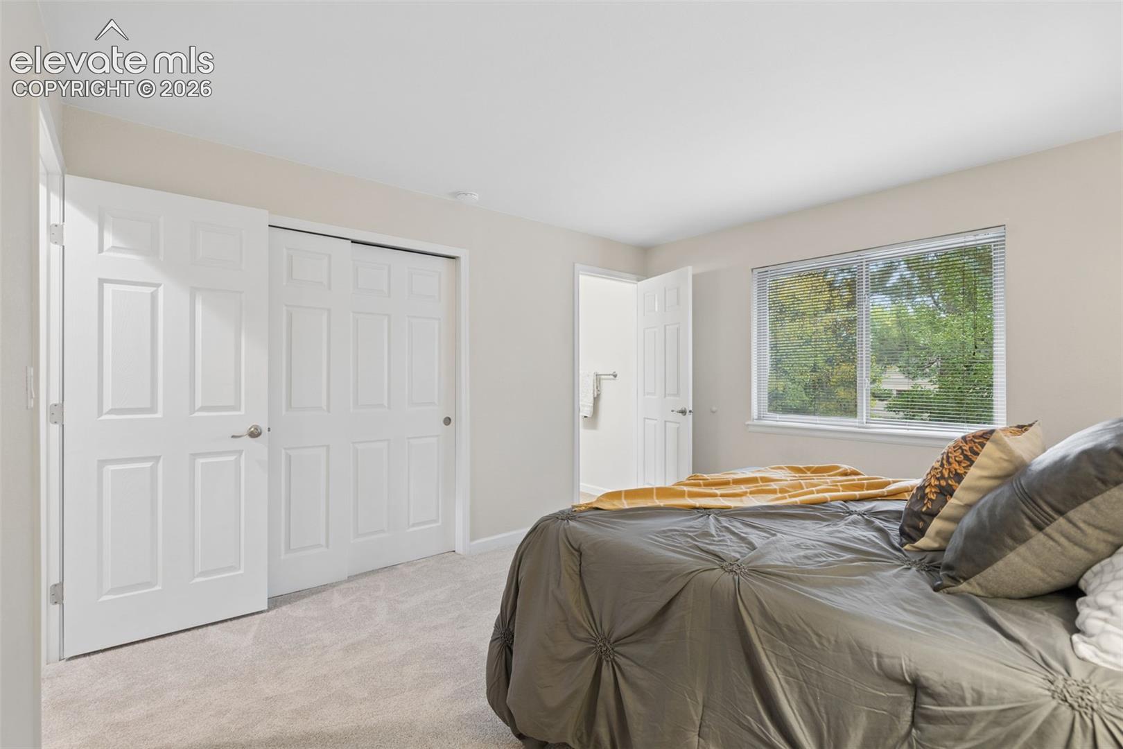 Primary bedroom has 2 closets and ensuite 3/4 bathroom
