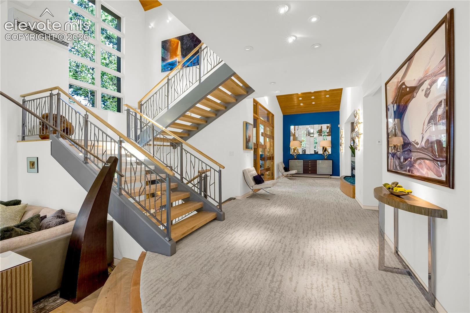 Entryway & custom staircase