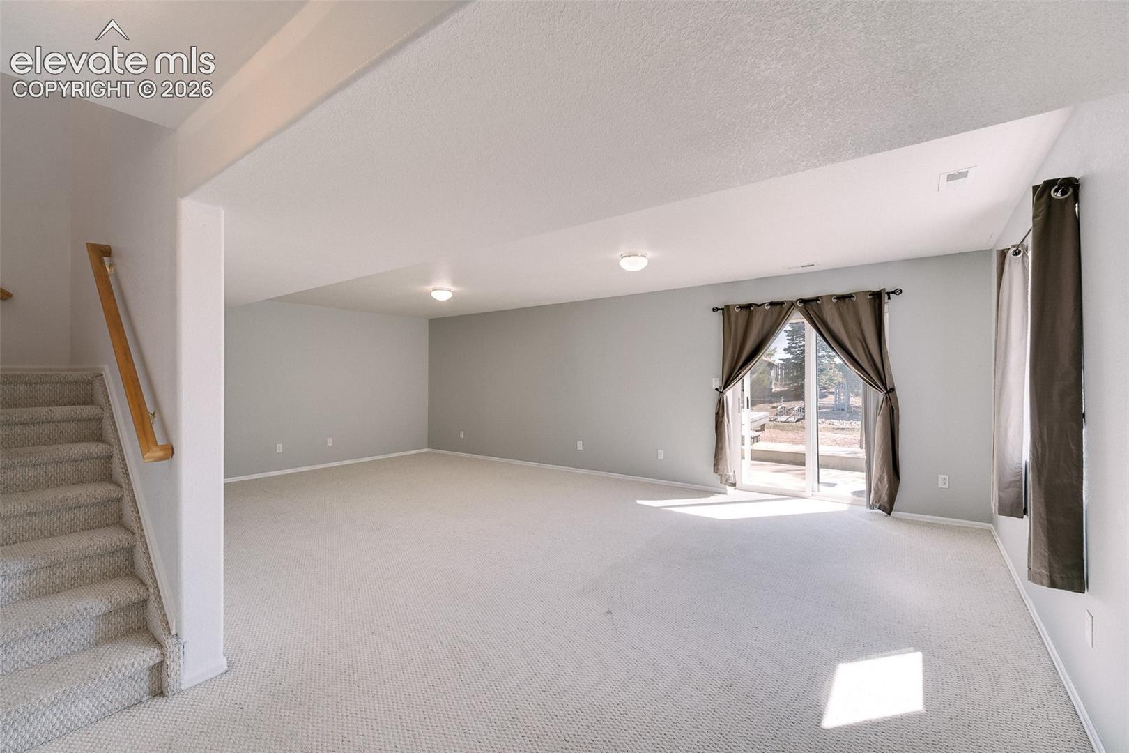 Finished Basement with large, walk out Family Room.