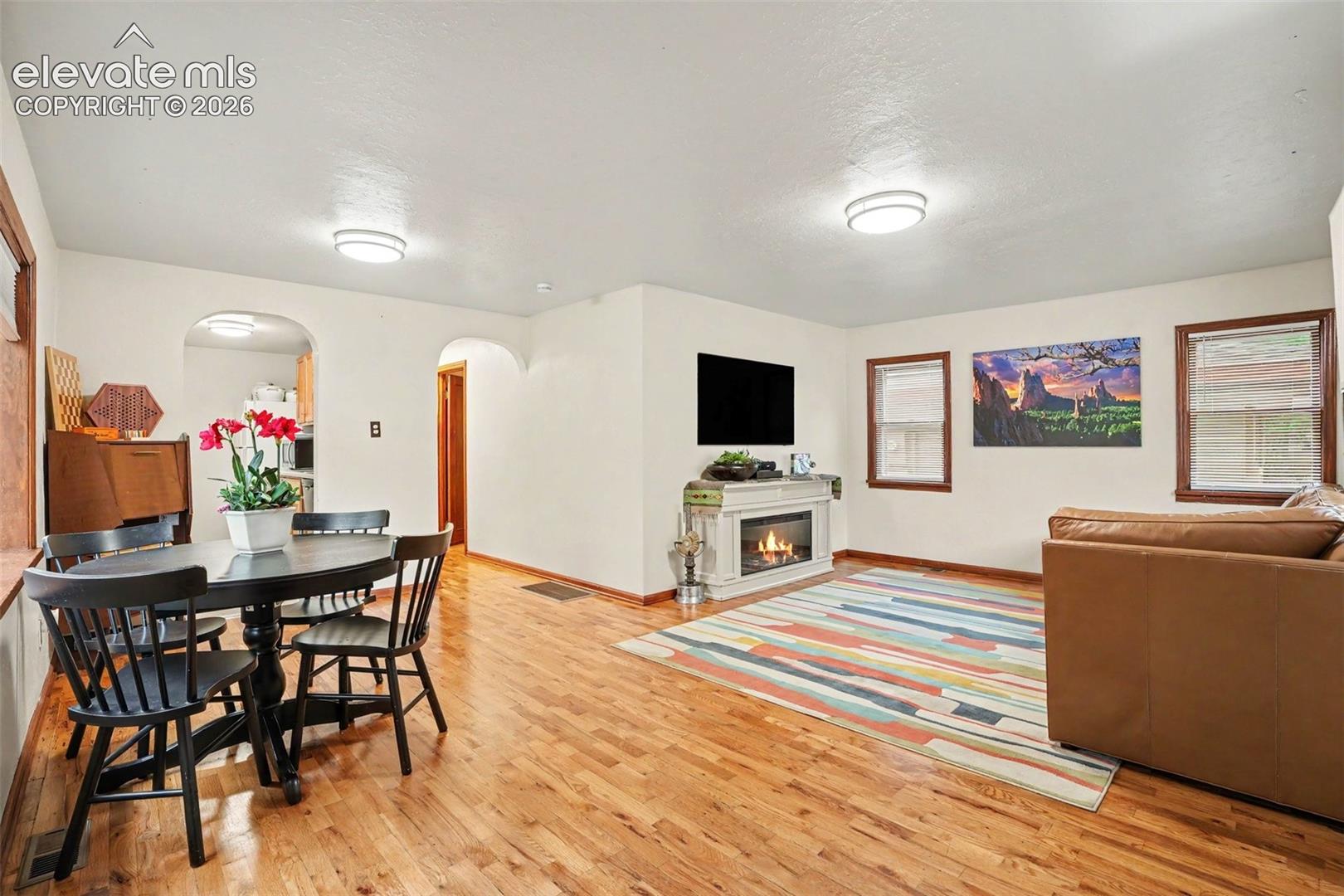Dining area ideal for this great room.