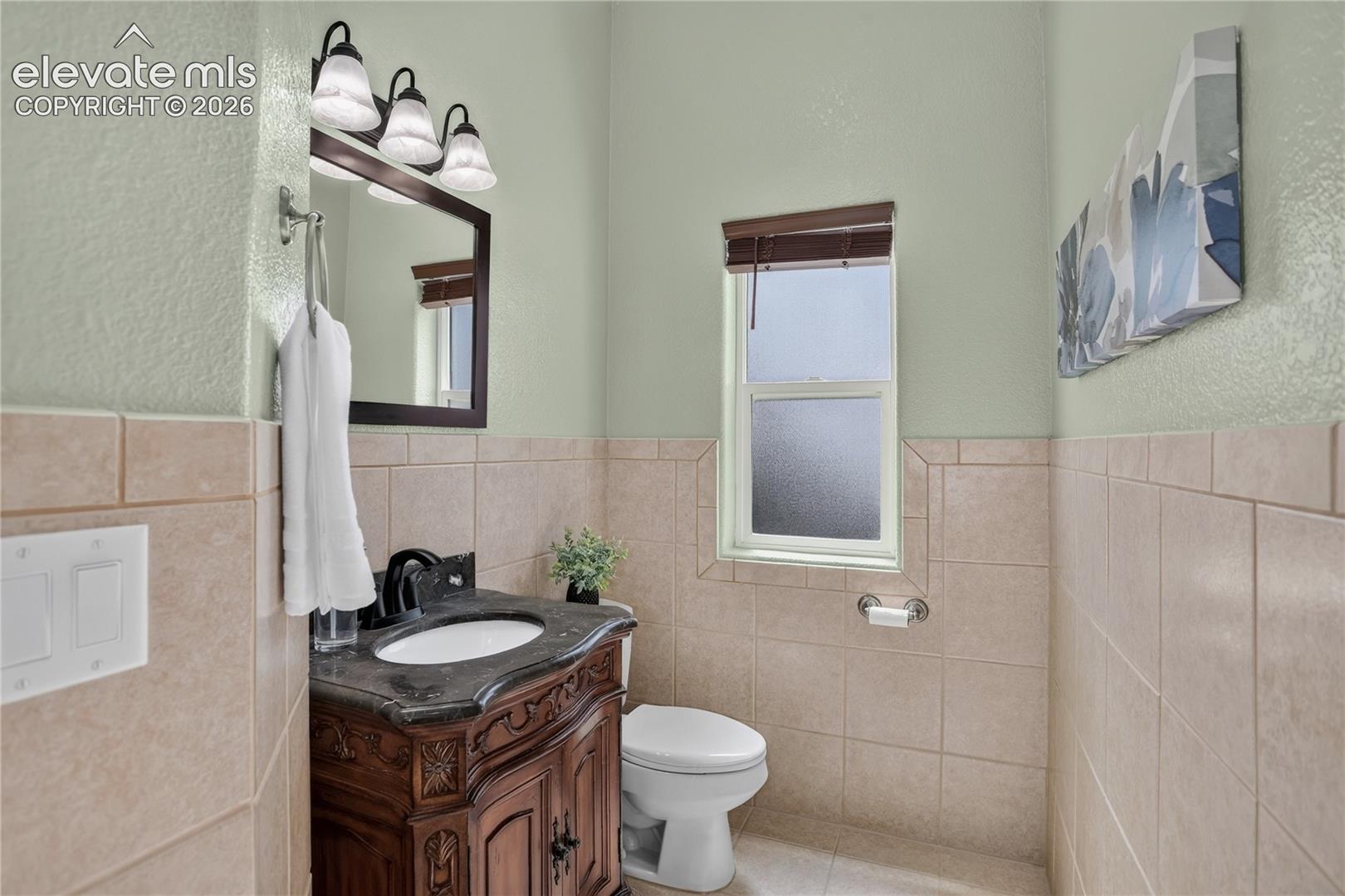 Main level powder room