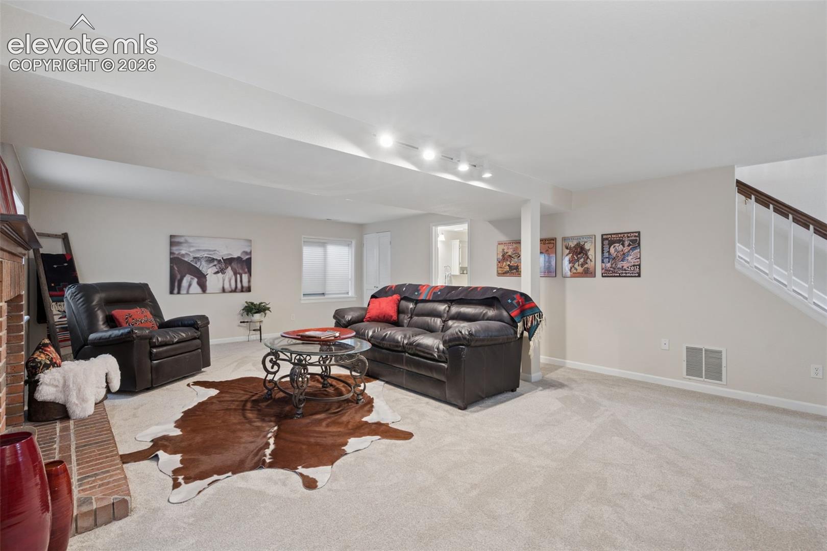 family room is big enough for multiple uses