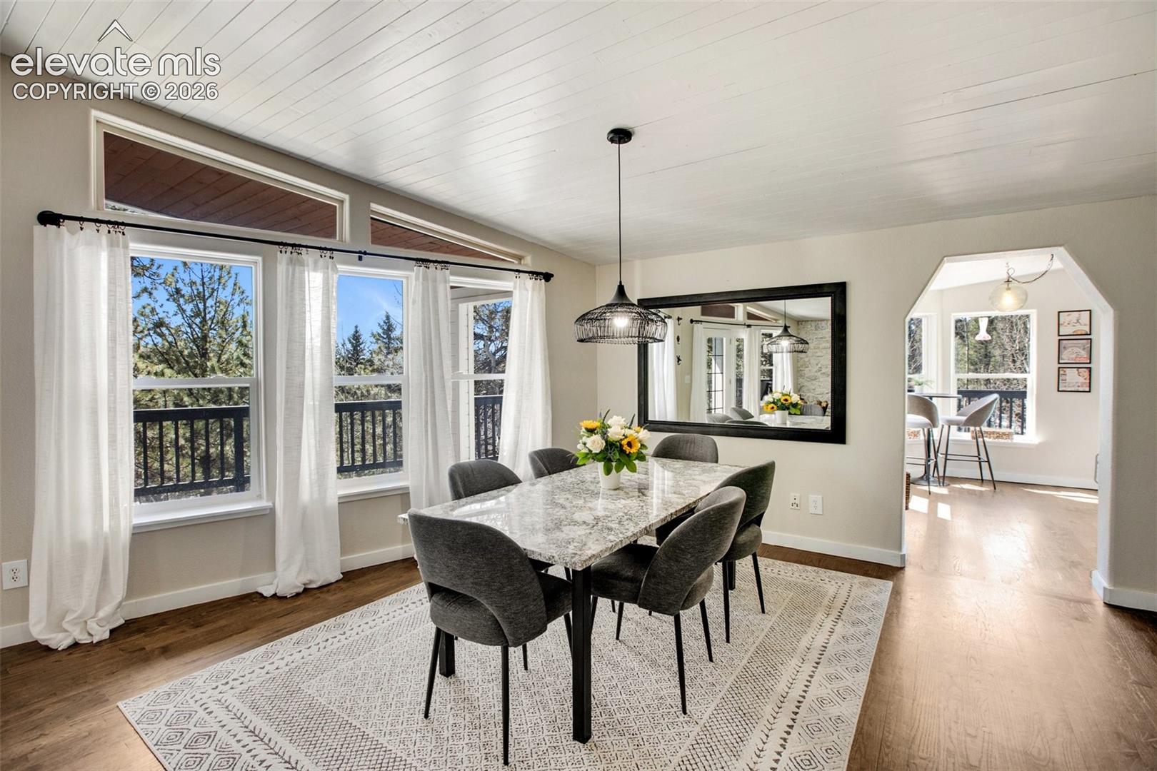 Main level dining with ample natural light