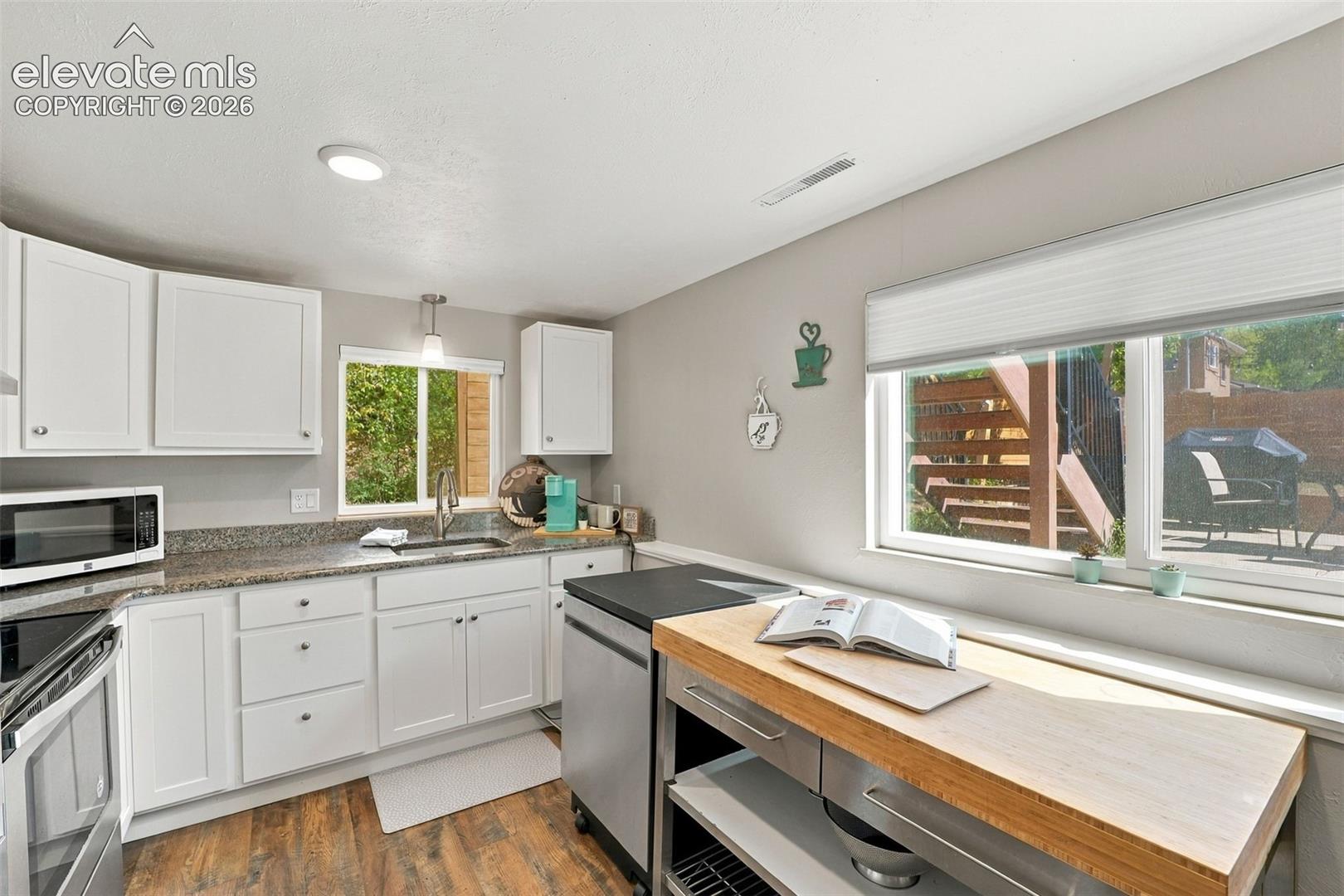 Lower level kitchen has also been updated!