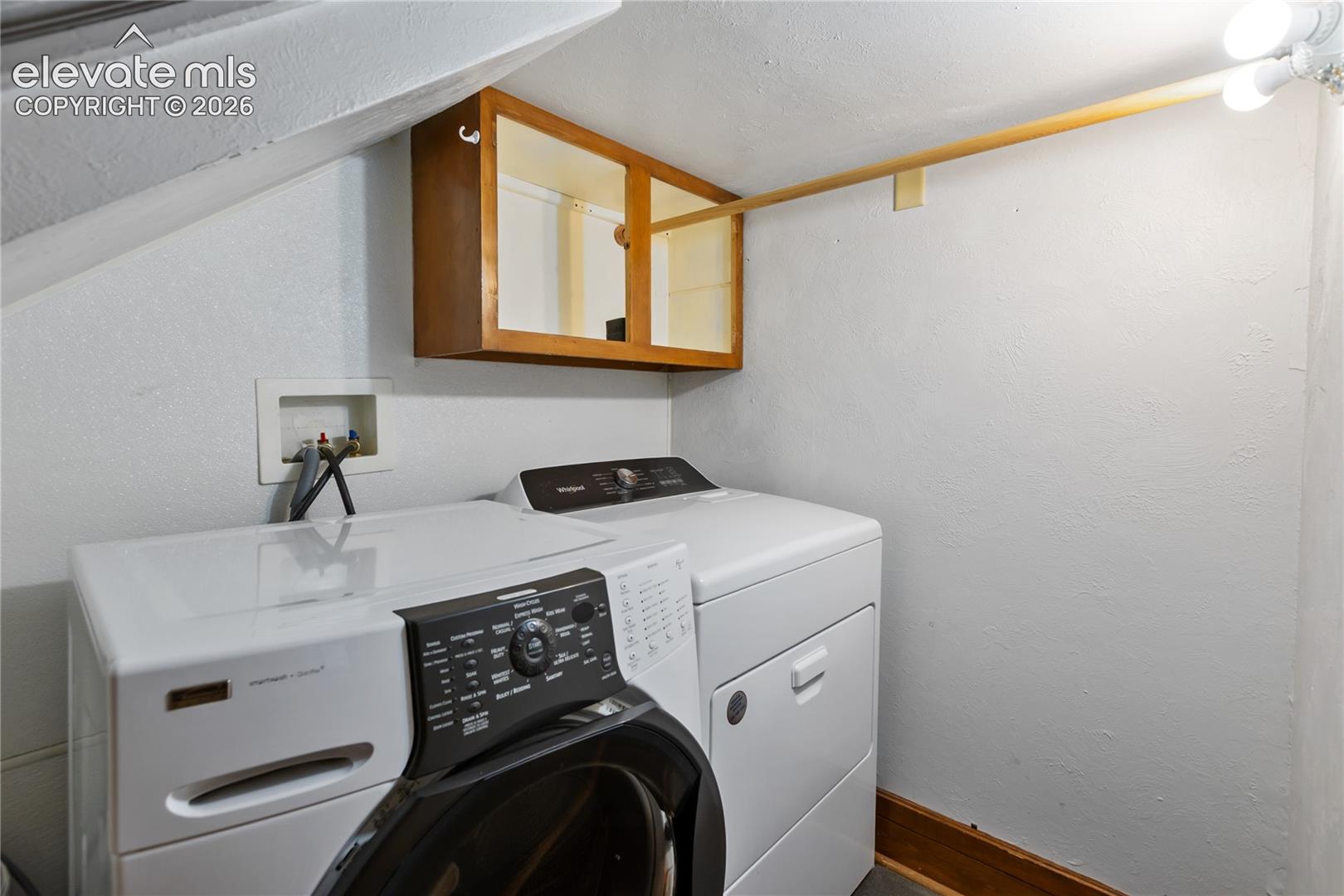 Basement laundry area for main house